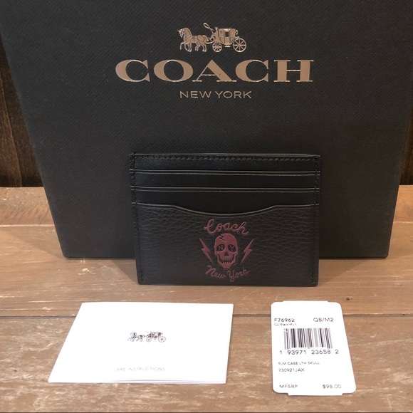 NWT Authentic Coach Slim Card Case - Picture 4 of 4